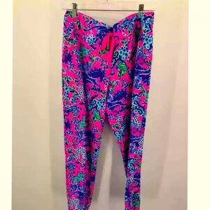 Lilly Pulitzer Mallie Knit Pants Plumeria pink Size Large